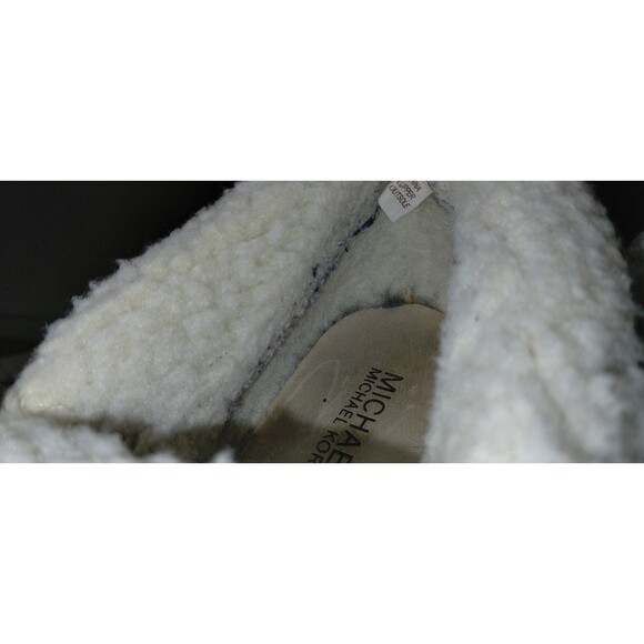 Michael Kors Ankle Tie Up Bootie Women's 6 1/2 Fawn Tan Suede Sherpa Lined Shoes - Picture 7 of 8